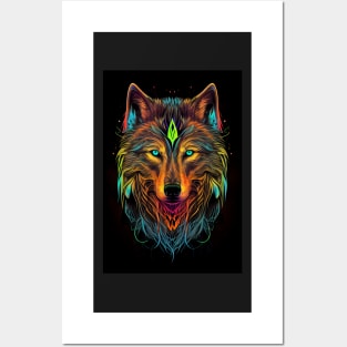 Neo Wolf: A Contemporary Twist on a Timeless Icon Posters and Art